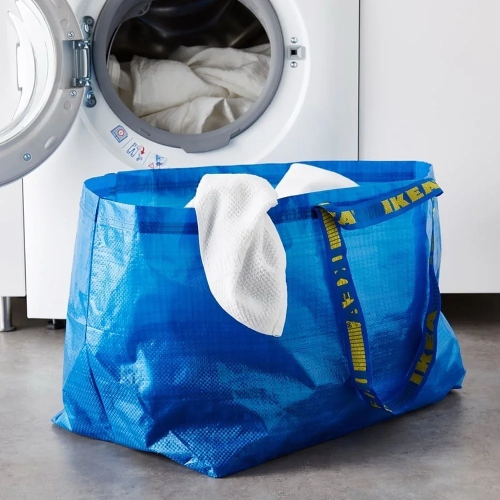 (Set of 5) NEW Ikea FRAKTA Shopping bag, large, blue